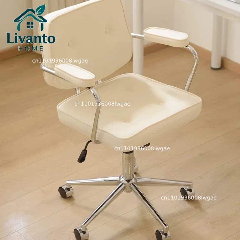 Sedia da Ufficio Girevole Moderna Nordica con Altezza Regolabile, Sedia Ergonomica per Computer con Comodo Supporto Lombare per Casa