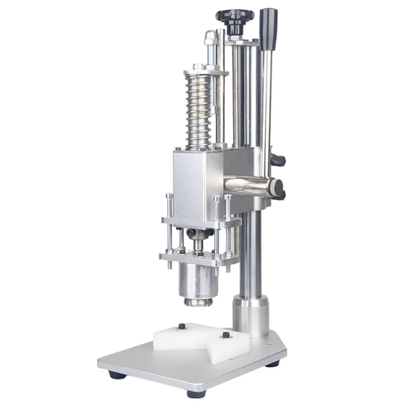Tappatrice manuale per fiale Tappo in alluminio puro/Cappuccio in plastica di alluminio Macchina per crimpare bottiglia di fiala/Bottiglia di olio essenziale/Bottiglia di vetro Bo