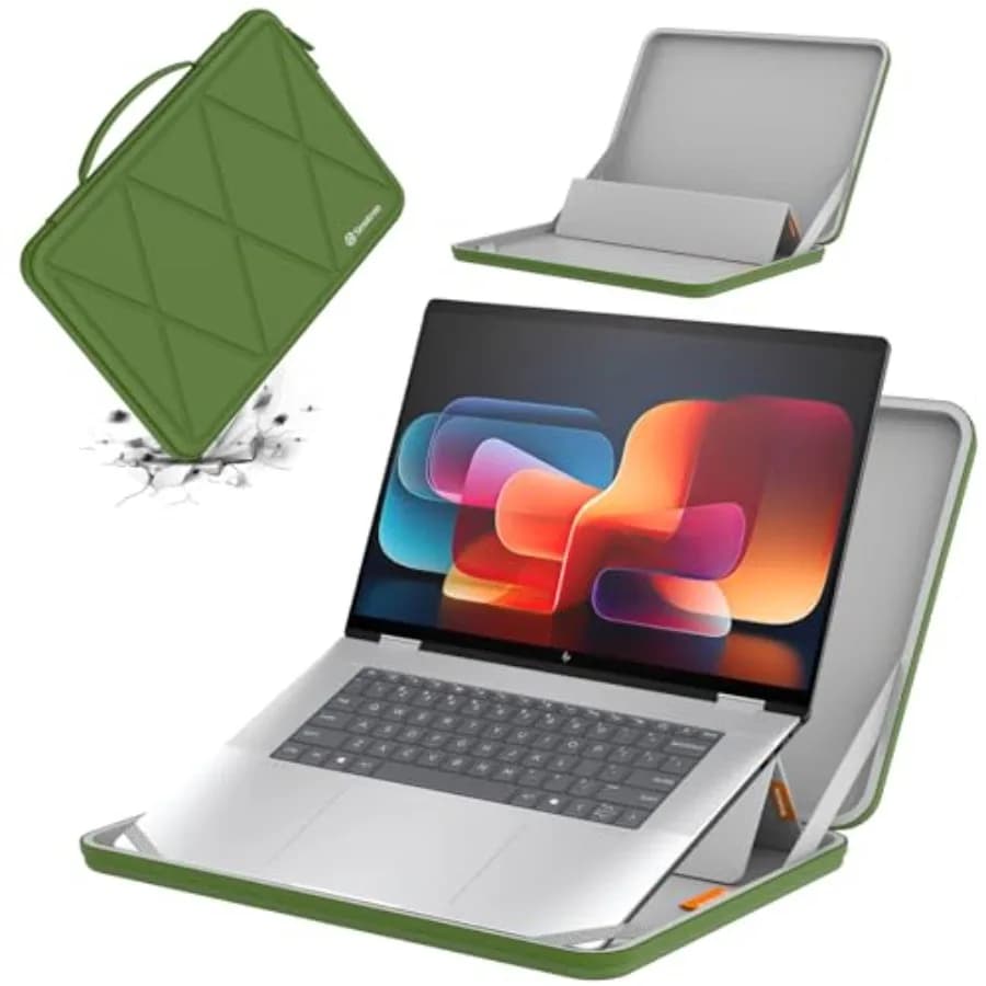 Custodia Protettiva Rigida in EVA 85T con Supporto Compatibile per HP Envy x360 2-in-1 16tac000 da 16 pollici e HP 255 G9 Notebook da 15.6 pollici