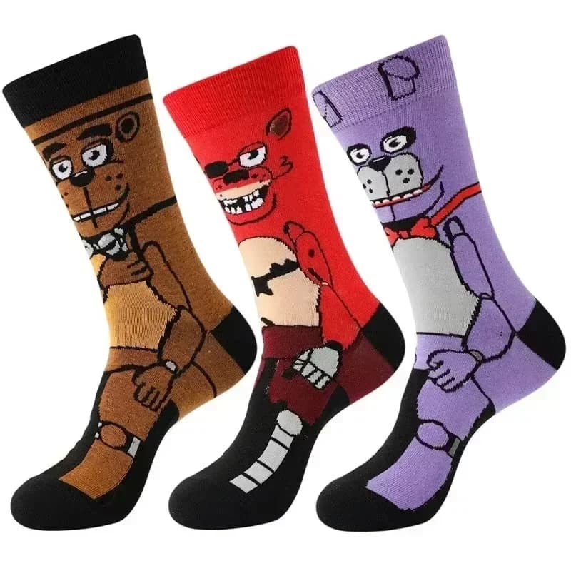 Five Night At Freddy Fnaf Cartoon Anime Calzini Calzini unisex comodi e traspiranti per tutte le stagioni da indossare all'aperto