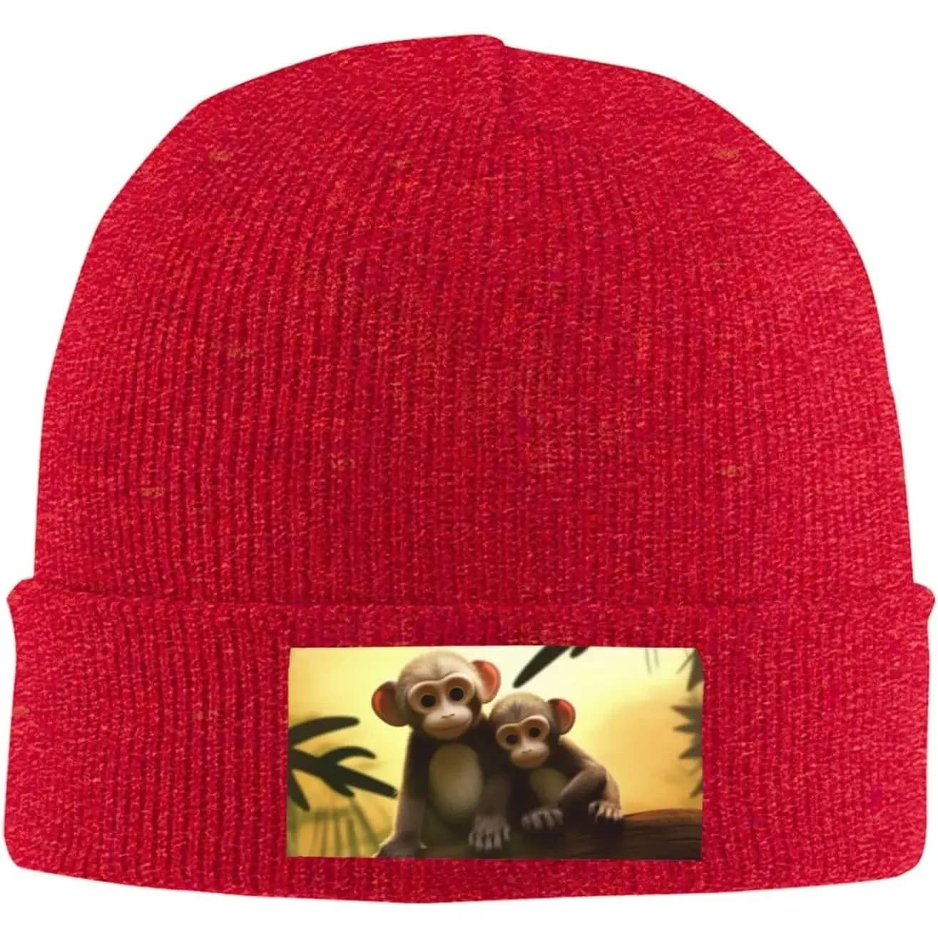 Beanie for Men Winter Hats for Women Knit Hat Cute Couple Monkey Beanie Soft Warm Cuffed Caps Stylish Watch Cap Black Beanie