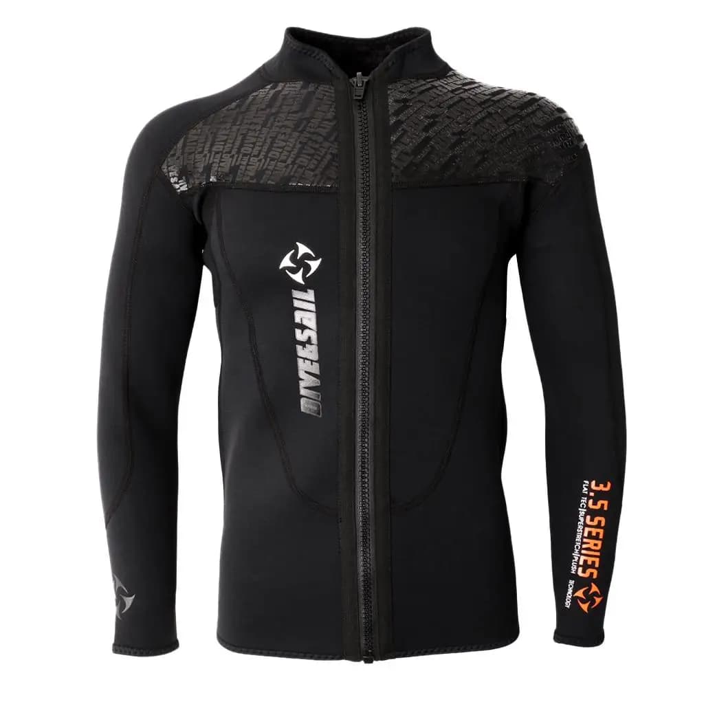 Men's Neoprene Jacket 3mm for Diving, Long Sleeve, Water Sports Protection, Swimming and Snorkeling