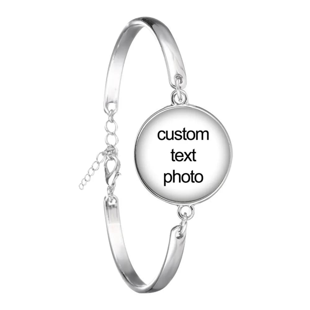 Bracciale con foto personalizzata Mamma Papà Bambino Nonno Genitori Regali personalizzati Braccialetti personalizzati con braccialetto con foto