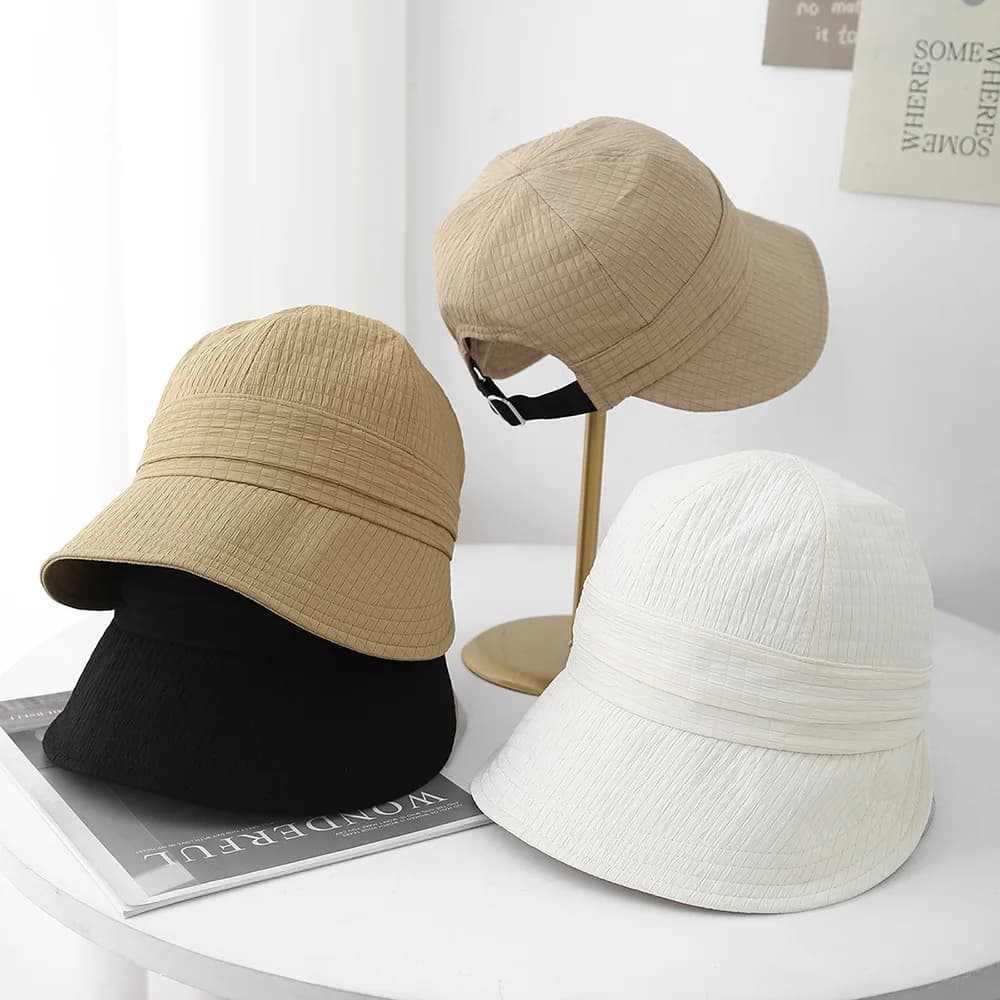 Bucket Hat Women Summer Sunscreen Sun Hats For Women Fisherman Cap Wide Brim Visor Hat Female Bob Sunhat Outdoor Casual New