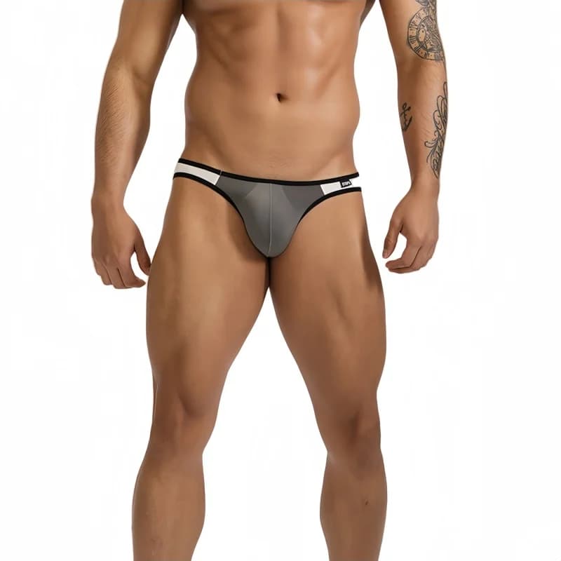 GTOPXMAN Slip da uomo Sottile bikini traspirante in seta di ghiaccio U Convesso Vita bassa Biancheria intima da uomo sexy Confezione da 6