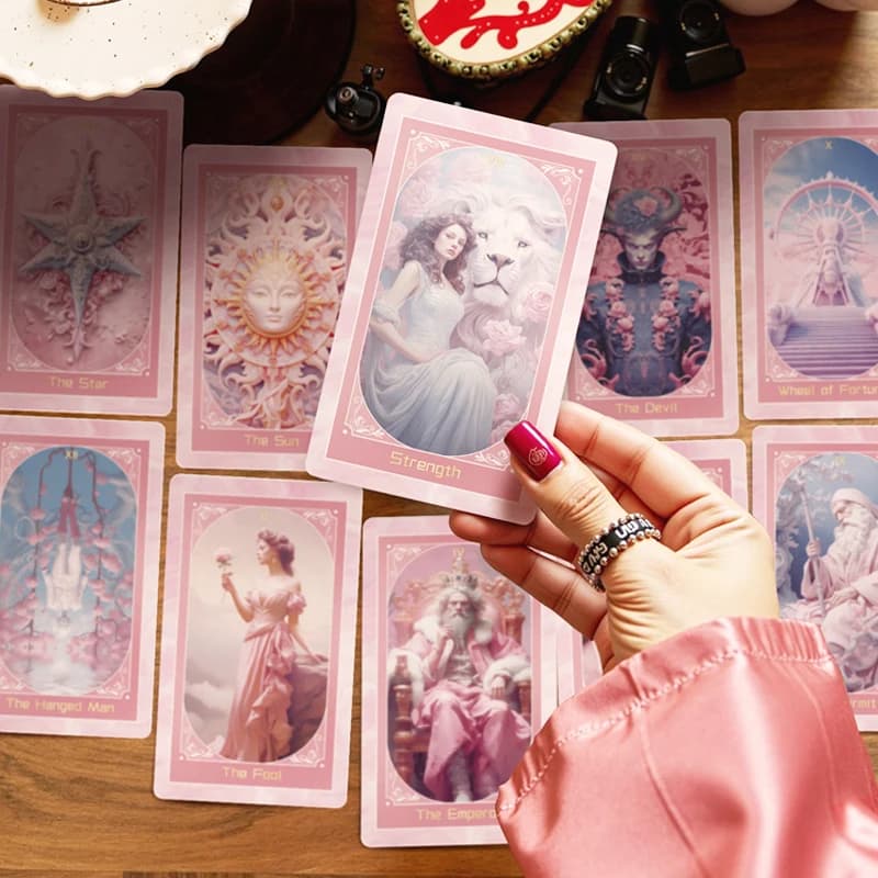 Principiante Tarocchi Rider Waite 78 Oracles Deck Genuino Professionale Sentiti La Magia del Nuovo Rosa Amore Tarocchi Carte 12x7 cm Guida PDF