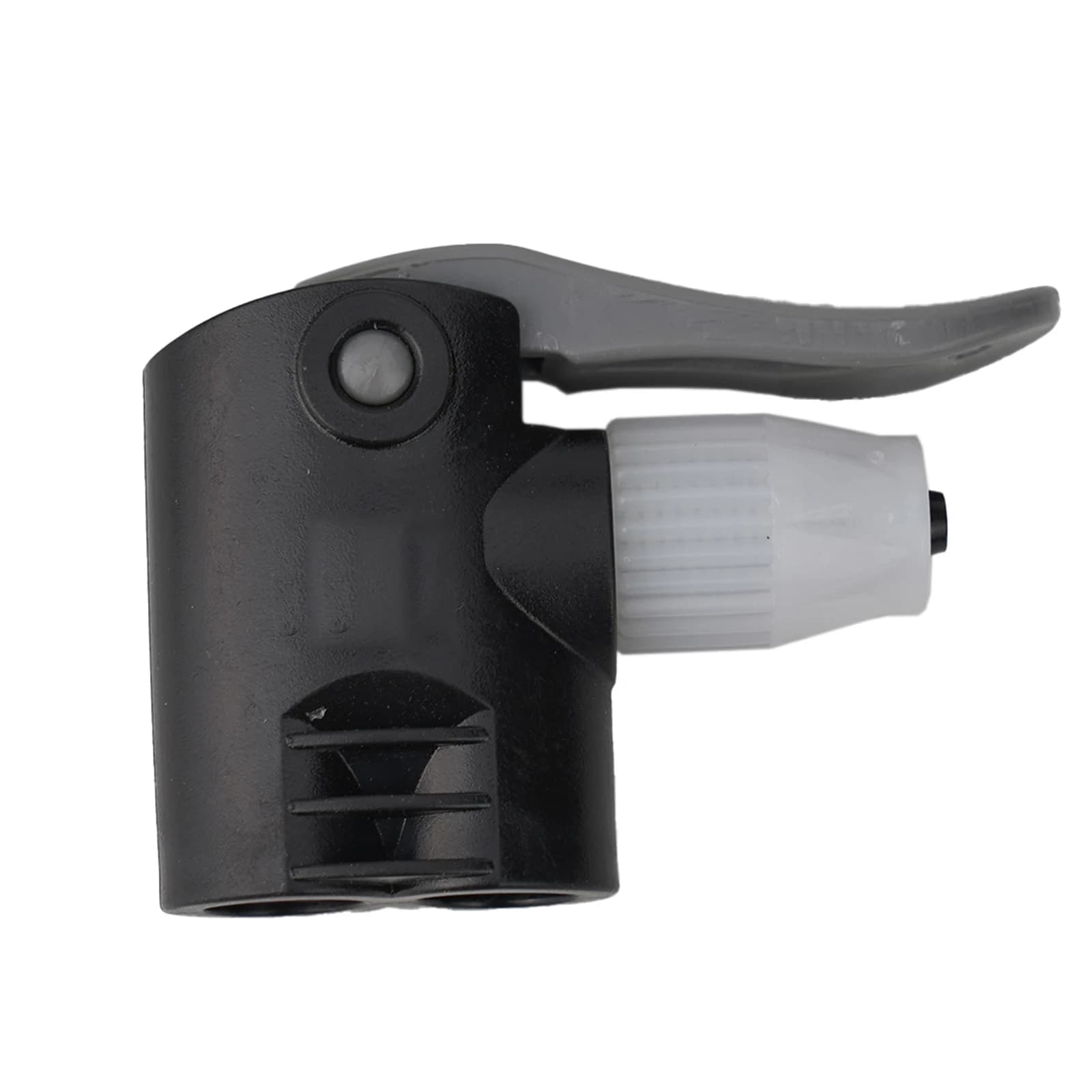 Clip per ugello aria per gonfiatore bici Adattatore per pompa da bicicletta Parti di pompaggio a doppia testa Pompa per componenti per bicicletta Ugello in PVC per USA/Regno Unito