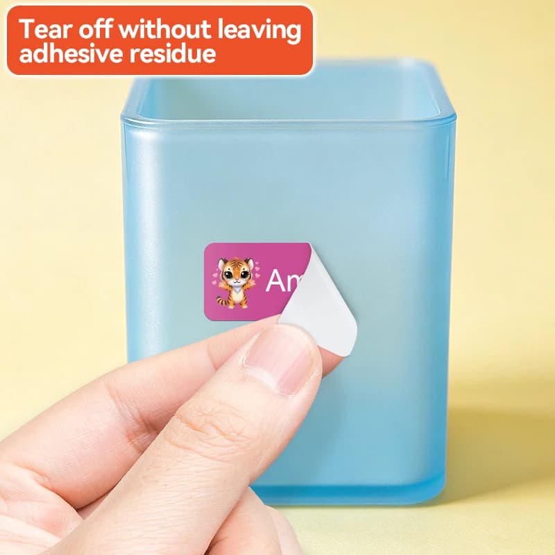 Adesivi Personalizzati Impermeabili con Nome - Etichette Personalizzate per Penne, Libri, Astucci, Materiale Scolastico, Tazze | Elegante e Resistente