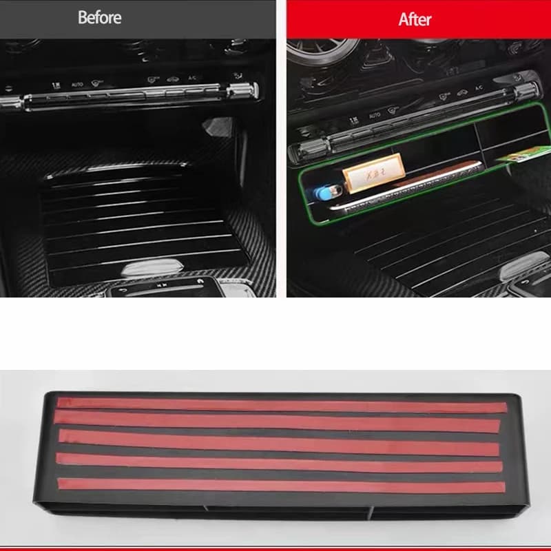 Accessori Auto per Mercedes Benz Classe A e Classe CLA W177 C118 2020+, Scatola Portaoggetti per Console Centrale, Porta Carte e Organizer