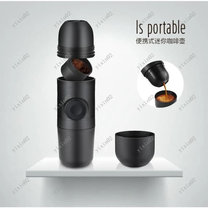 Mini Macchina per Espresso Portatile, Caffettiera a Pressione Manuale per Viaggi e Campeggio