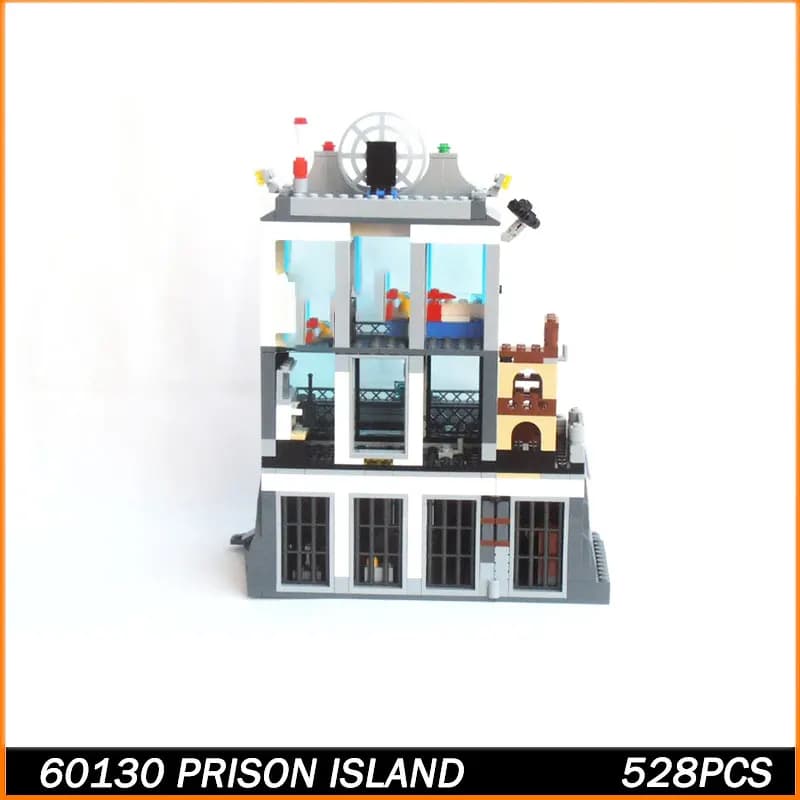 MOC Building Block MOC Street View Prison Island Modello Giocattoli di mattoni Particelle Educazione creativa Giocattoli Regalo di compleanno 528PCS