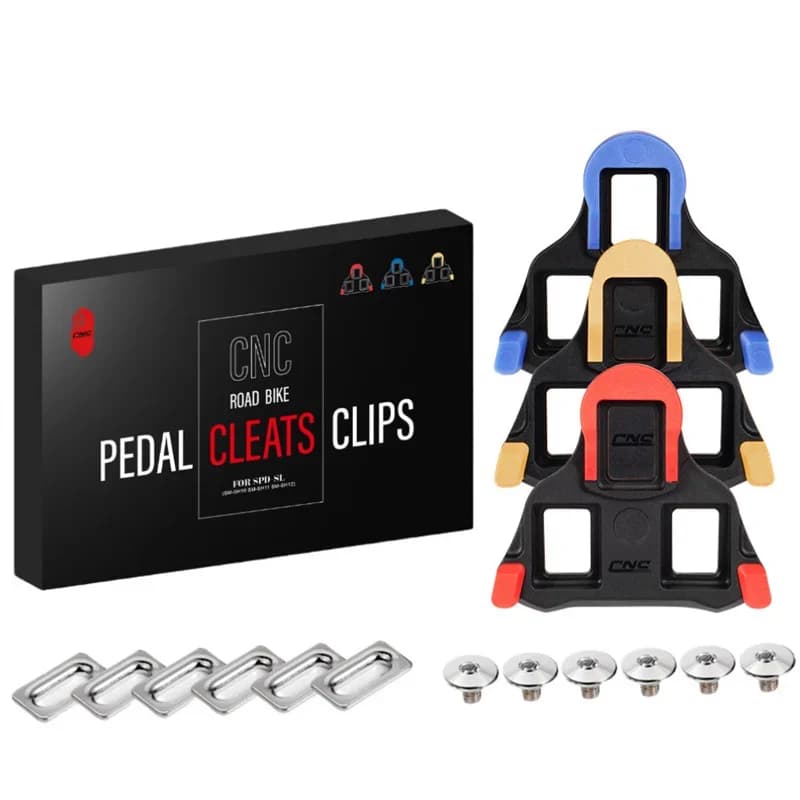 CNC Pedale Della Bicicletta Tacchetta Pedali Bici Da Strada Piastra Clip 0/2/6 Gradi Set Applicabile A Shimano SM-SH10/11/12 SPD-SL Parti di Biciclette