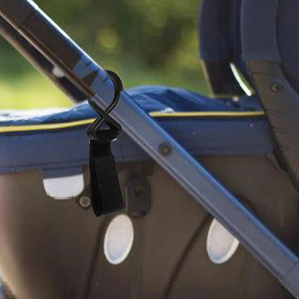 12 Ganci Versatili per Passeggino, Clip Universali Resistenti per Appendere Borse per Pannolini, Carrelli della Spesa, Accessori per Sedie a Rotelle e Deambulatori