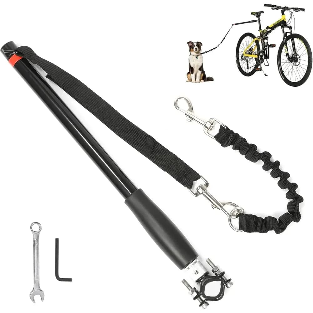 Guinzaglio per bicicletta per cani Guinzaglio per bicicletta a mani libere Guinzaglio per cani Guinzaglio per bici per cani Jogging Ciclismo Bicicletta-Crocci Cassaforte per esterni con animali domestici