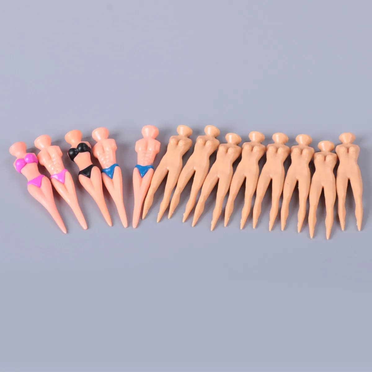 Set di 6 Tee da Golf a Forma di Bikini in Plastica ABS, Leggeri ed Ecologici, Strumenti Divot Tool Originali per Amanti del Golf