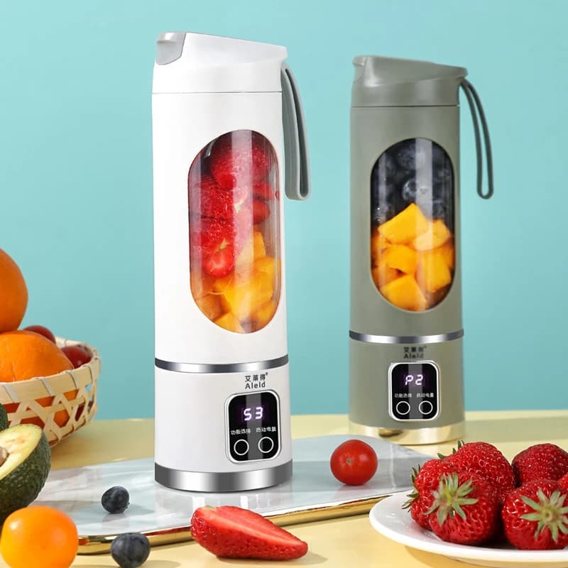 450 ml portable juicer with digital LED display USB charger External pressing cup Multifunctional 12 blade blender 1500 mAh
