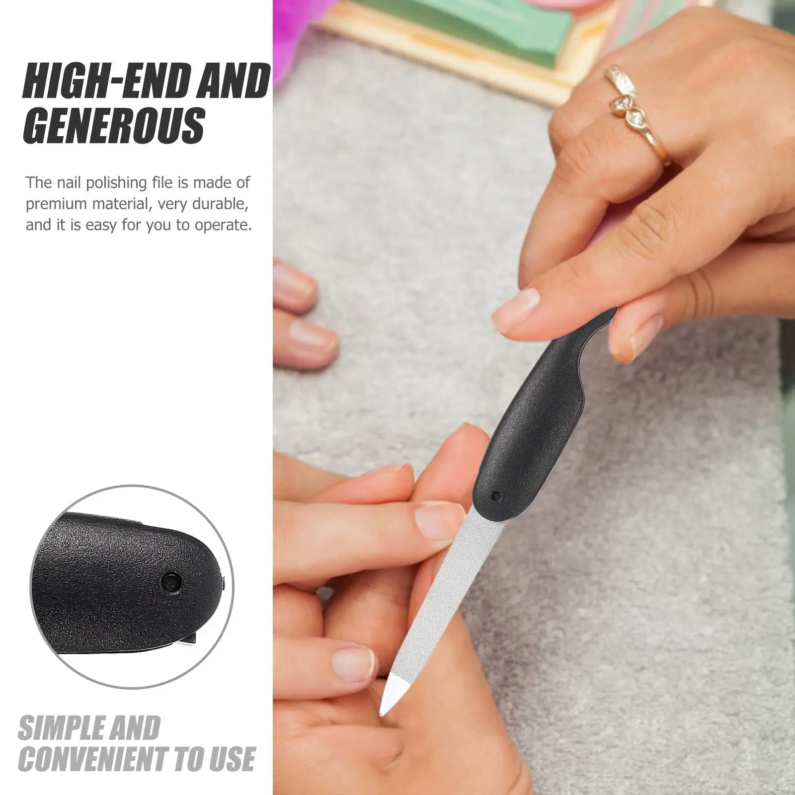 6 pezzi nero mini lima per unghie per unghie dei piedi strumento per manicure portatile pieghevole sfuso strisce di metallo trimmer lime per unghie curve