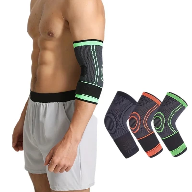 1 PC Supporto per gomito Elastico Palestra Fitness Cuscinetto protettivo in nylon Assorbe il sudore Sicurezza sportiva Gioco di basket Manica del braccio Gomito Tutore