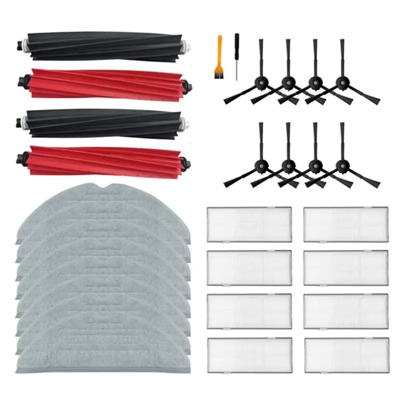 Accessories [33A Tvdae] for Robot Vacuum cleaner: Main Brush, Lateral Brushes, Filter, Cloth, Duvet Bag - Spare Parts for Roborock S8 Pro Ultra S8