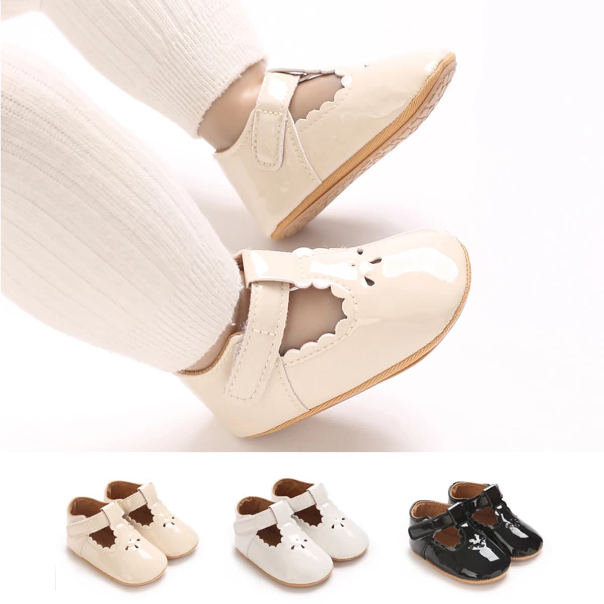​ "Scarpe da principessa per bambini | Primi camminatori con cinturino in velcro | Scarpe comode antiscivolo per bambini (6-24 mesi)" ​