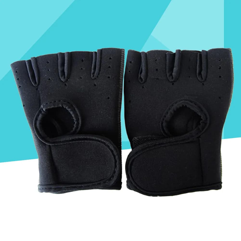 Black Cycling Gloves XL Mezze Dita Anti-slip Breathable Fitness, Gym, Weight Lifting, Guide, Canoeing, Training