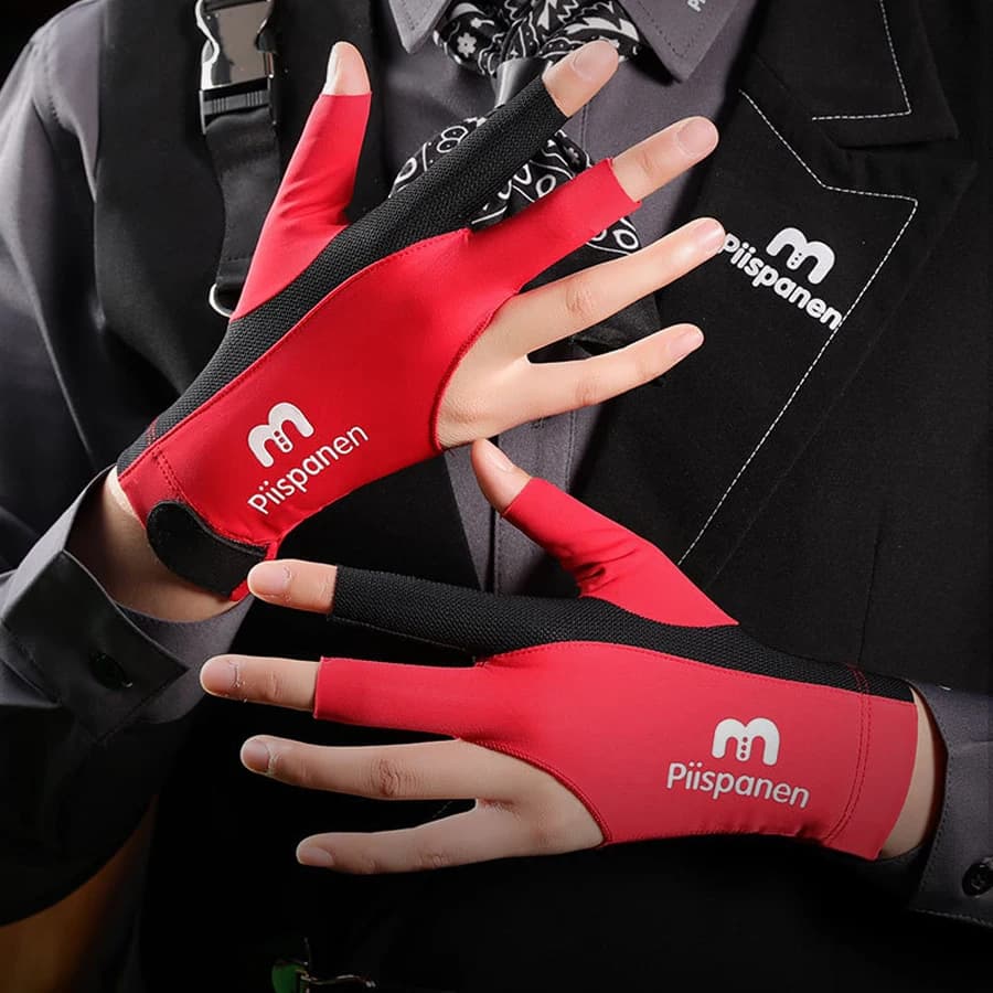 Guanto da Biliardo a Tre Dita, Elastico e Traspirante, Antiscivolo e Resistente all'Usura, Guanto Professionale per Stecca da Biliardo per Uomini W