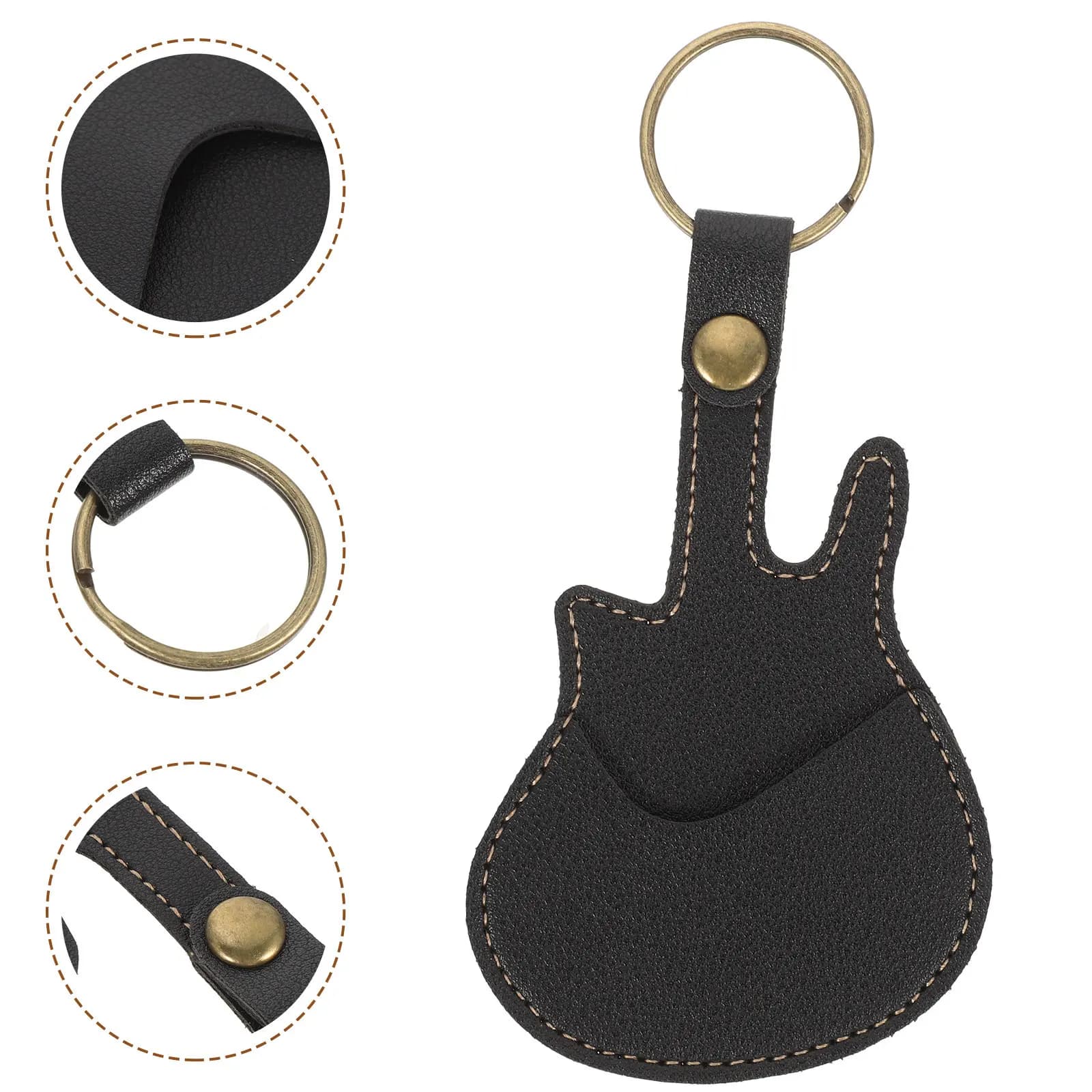 High Quality PU Guitar Pick Storage Holder Portable Plectrum Bag for Guitar Capo Tuning Clips and Small Accessories