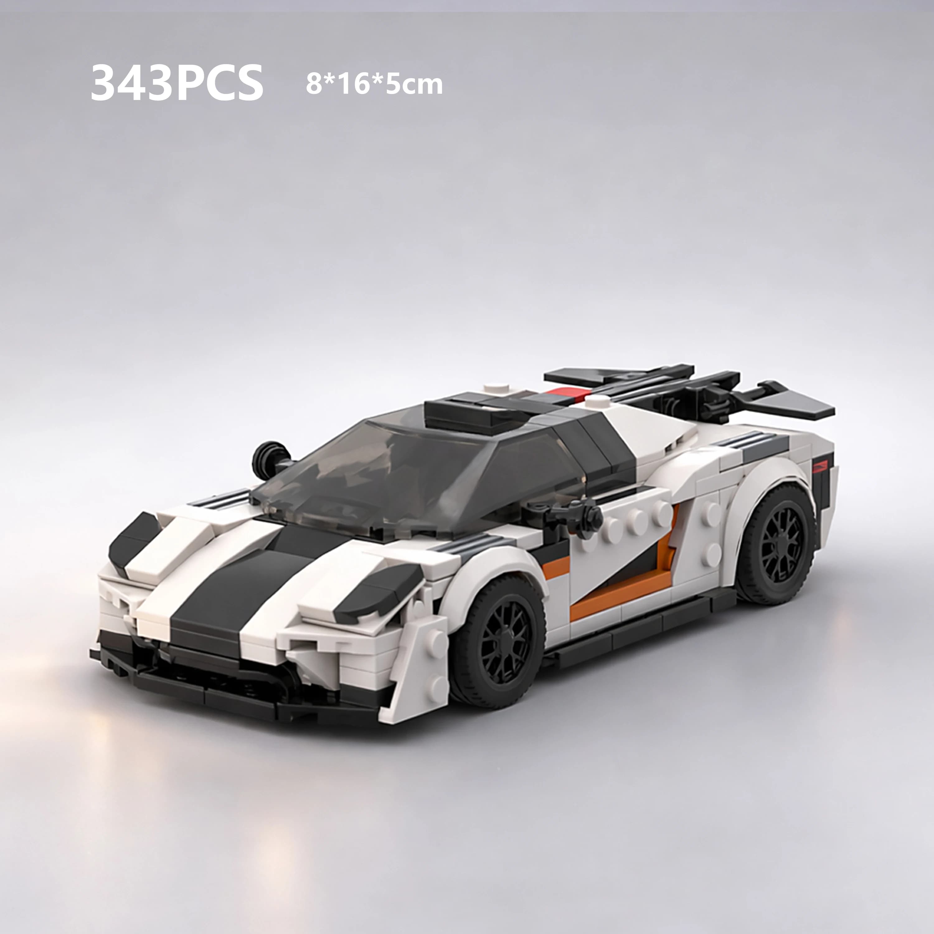 MOC One 1 Style Hypercar 343 Pezzi Mattoncini Larghi a 8 Perni Modello di Costruzione Giocattolo Regalo