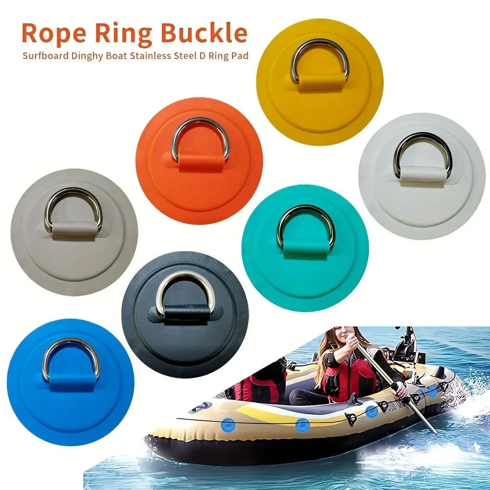 Fibbia per Corda di Gommone, Anello a D in Acciaio Inossidabile per Tavola da Surf, Accessorio di Fissaggio per SUP Paddleboard