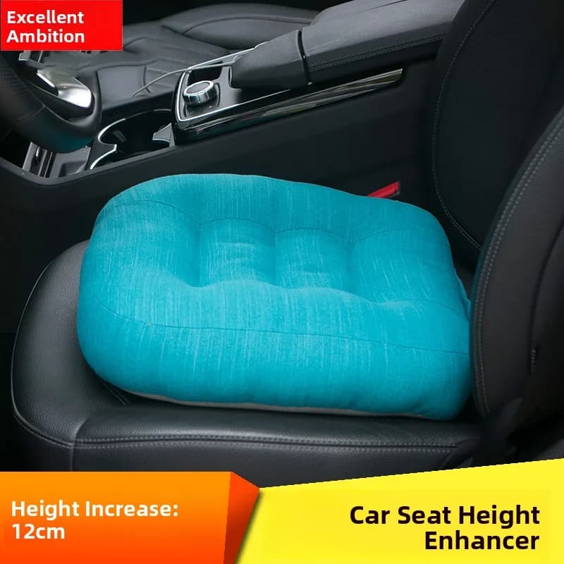 Cuscino per Sedile Auto Ispessito per Pratica di Guida, Cuscino Rialzato per Studenti, Antiscivolo in Silicone a Forma di D, Stile Moderno e Semplice per la Guida