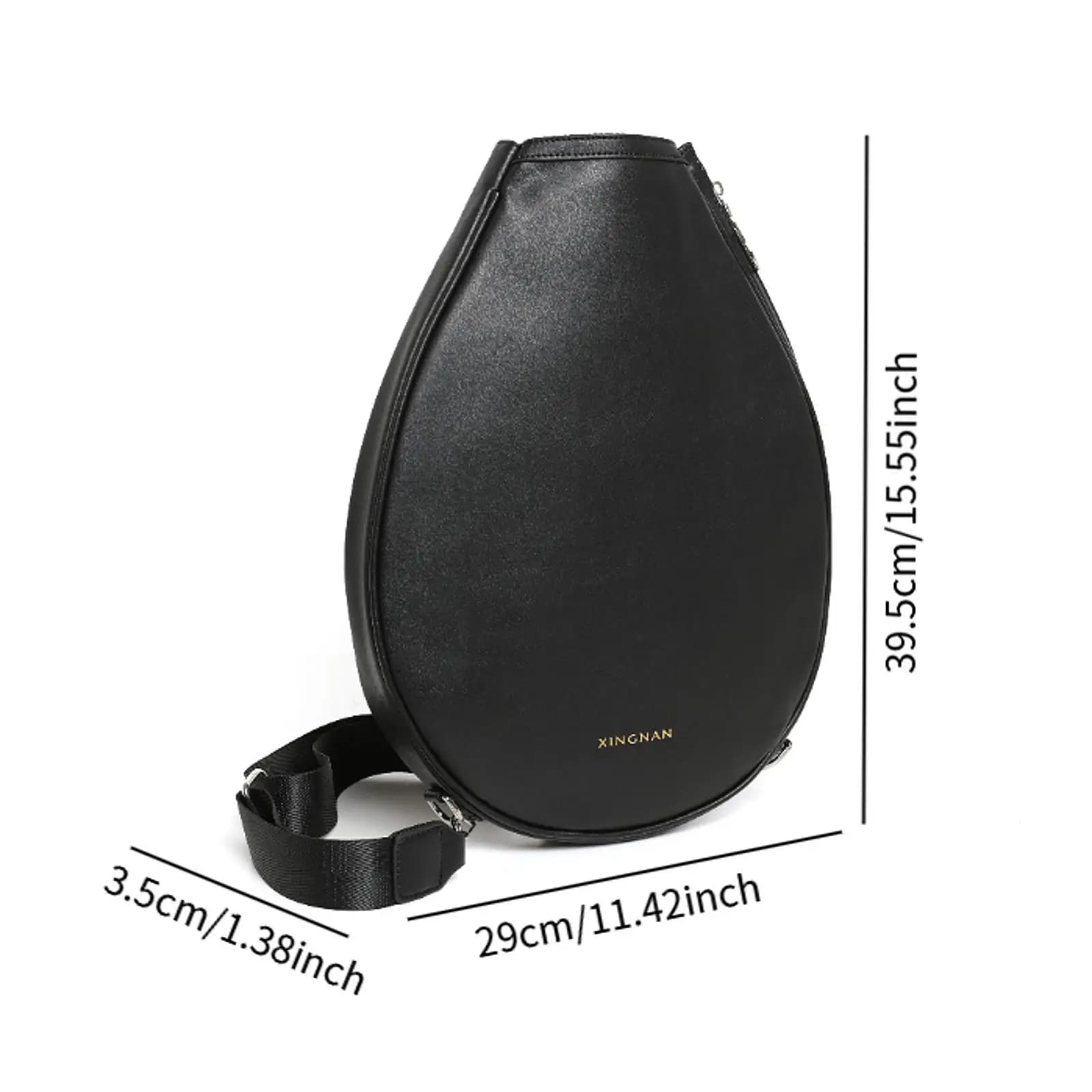 Water-resistant tennis bag for pickleball and badminton racks, for men and women