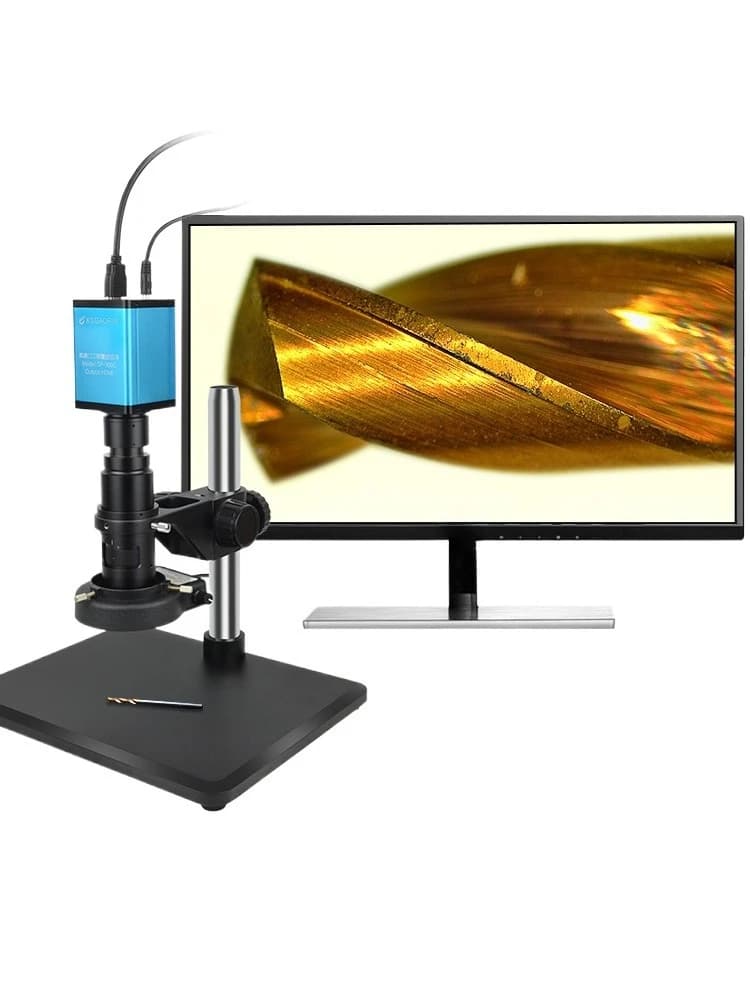 Microscopio di misurazione elettronico ad alta definizione CCD industriale con display HDMI professionale 4K metallografico per riparazioni ad alta potenza