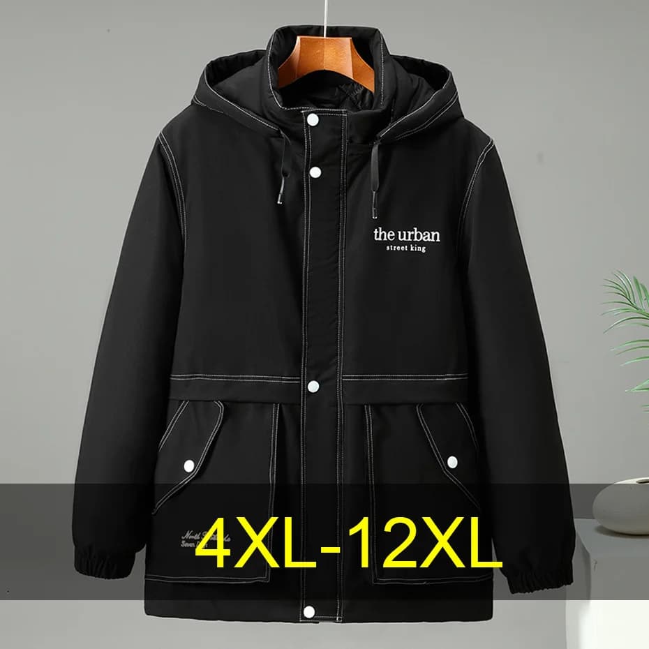 12XL 10XL Plus Size Parka Uomo Inverno Giacca spessa Cappotto Moda Casual Cargo Parka Maschio Big Size 12XL