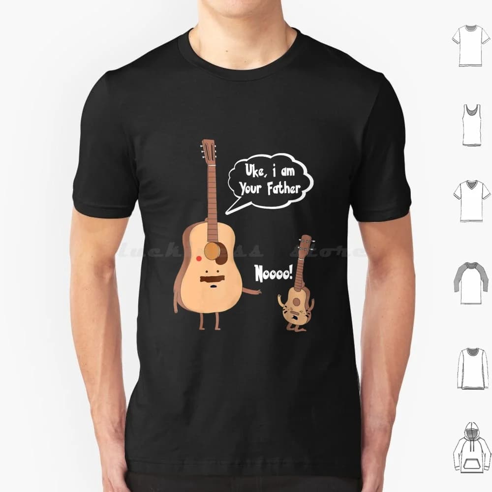 Uke I Am Your Father T Ukulele Chitarra Musica T Shirt Cotone Uomo Donna Stampa fai da te Divertente Guitarrista Guitarrista Giocatore Compleanno Natale