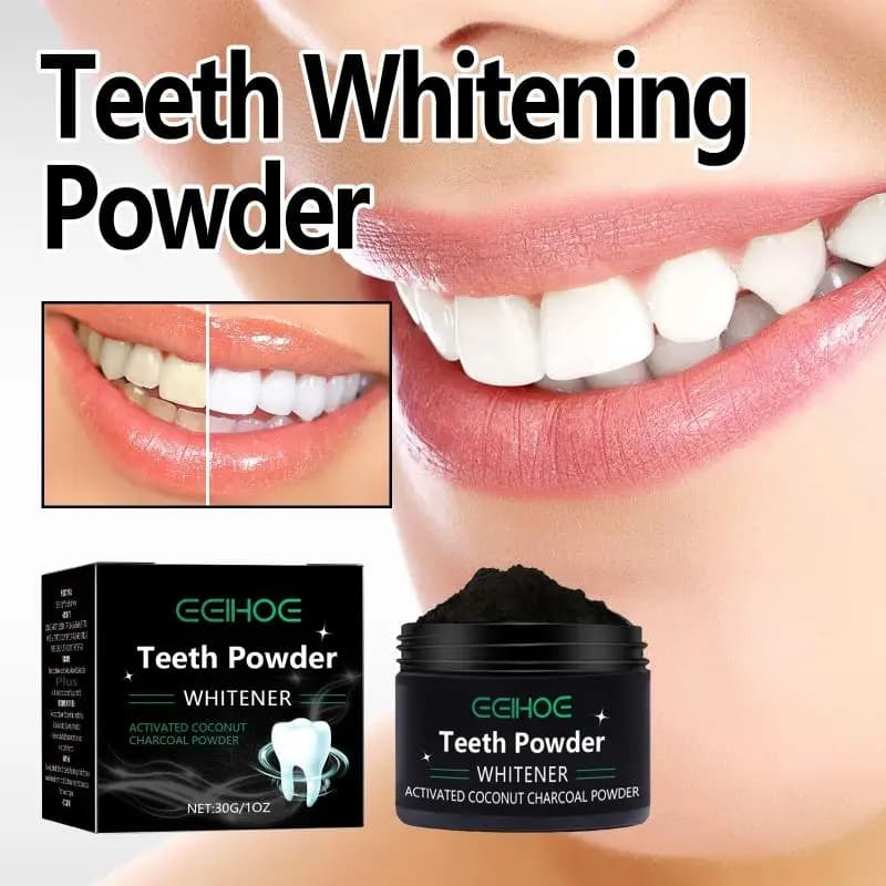 Whitening powder for teeth Carbon / Whitening powder for soda bicarbonate teeth, Natural whitening for everyday use, Safe Nail Care