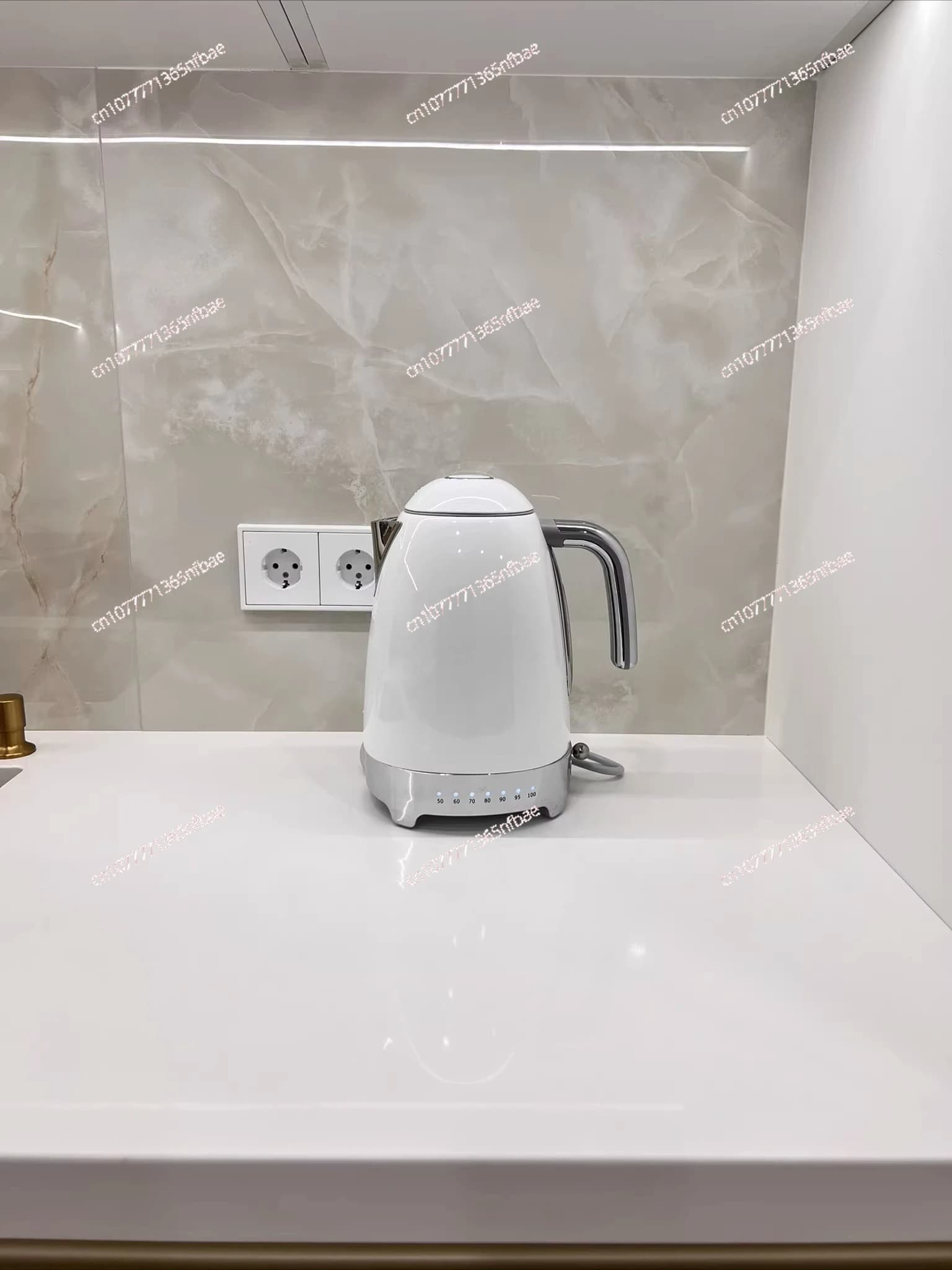Bollitore Elettrico KLF04 1.7L per Uso Domestico con Termostato e 7 Livelli di Controllo della Temperatura