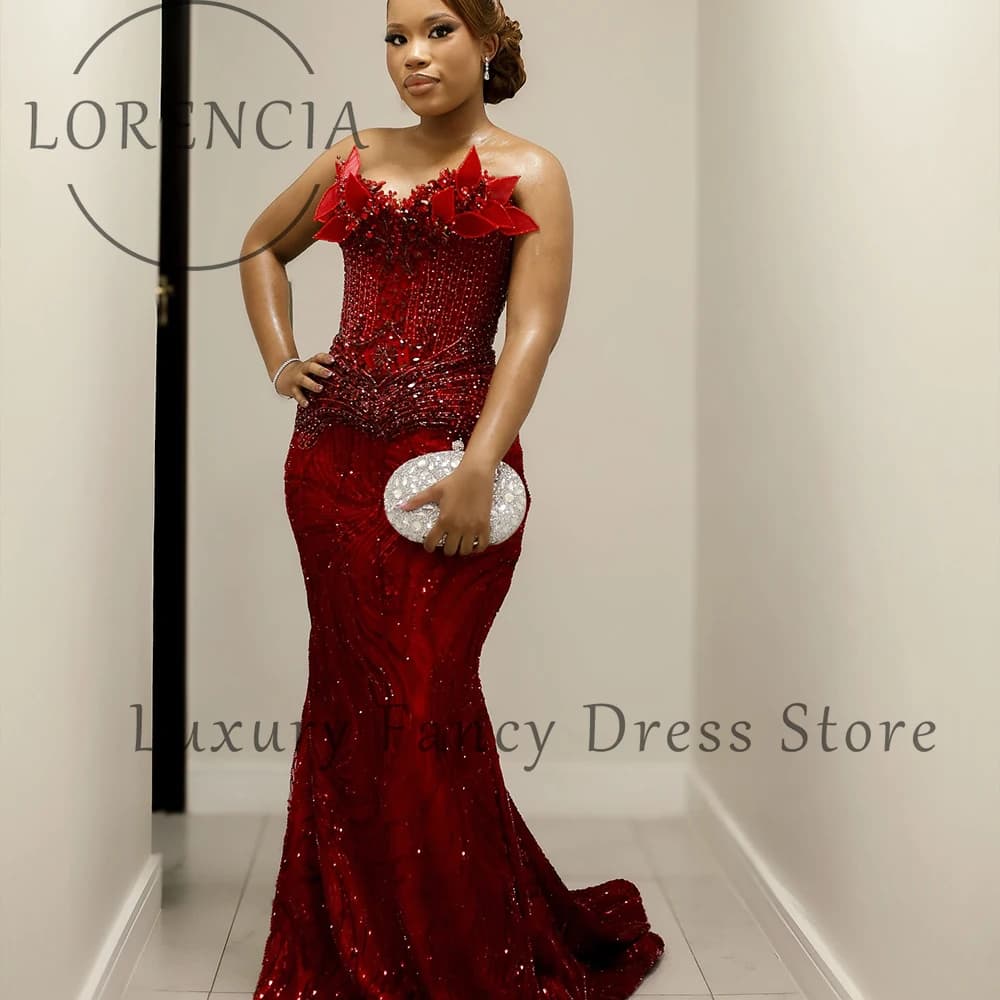 Magnificent crystal dance dresses for women without straps with sequins to mermaid custom evening dresses strong sizes robe dété femme