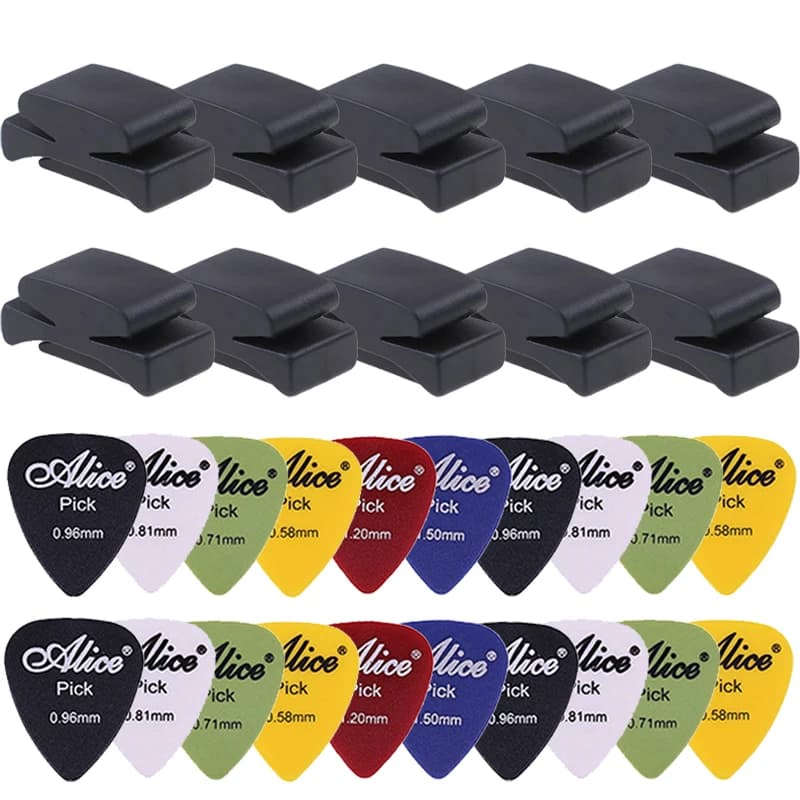 Guitar Pick Clips with Picks – Fast-Attach Headstock Holders for Seamless Playing, Great for Live Shows & Studio Sessions TMZ