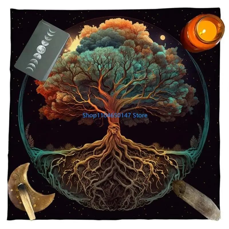 Tarocchi Carte Tovaglia Altari Stoffa Oracoli Divinazioni Gioco da Tavolo Part