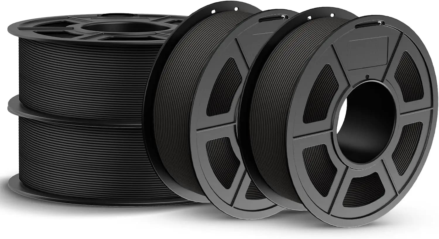 PLA Filament Opaco 1.75mm 4.4KG, 3D PLA Printer Filament Opaco, Dimensional Accuracy +/- 0.02 mm, Pack of 4 1.1kg Spools