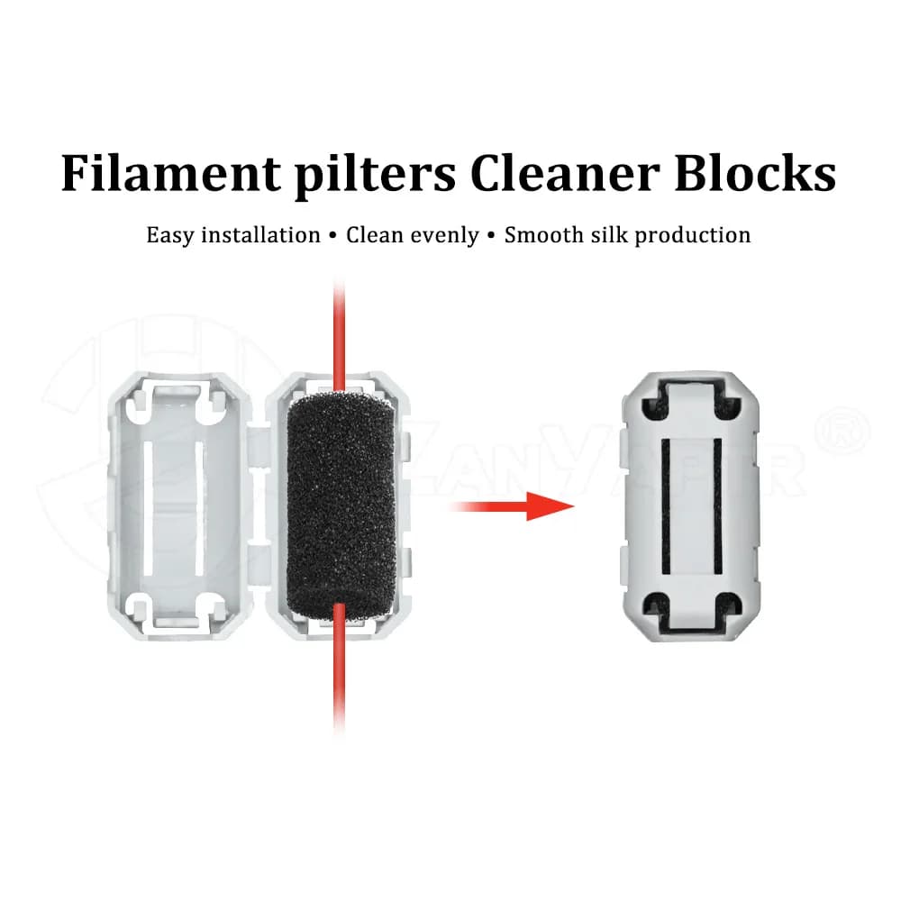 Filament filter cleaner 1.7 mm abs pla petg Filament cleaner Blocks Removal powder for bambulab Creality a6 a8 cr-10 ender 3 PRUSA