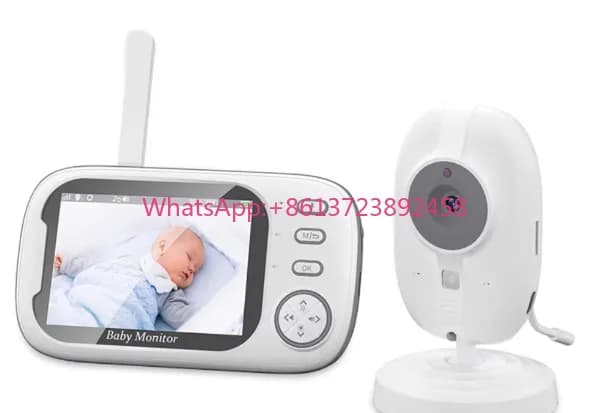 Telecamera di Sorveglianza SM50 ad Alta Definizione per Bambini con Visione Notturna, Interfono e Ninna Nanna per la Sicurezza del Bambino