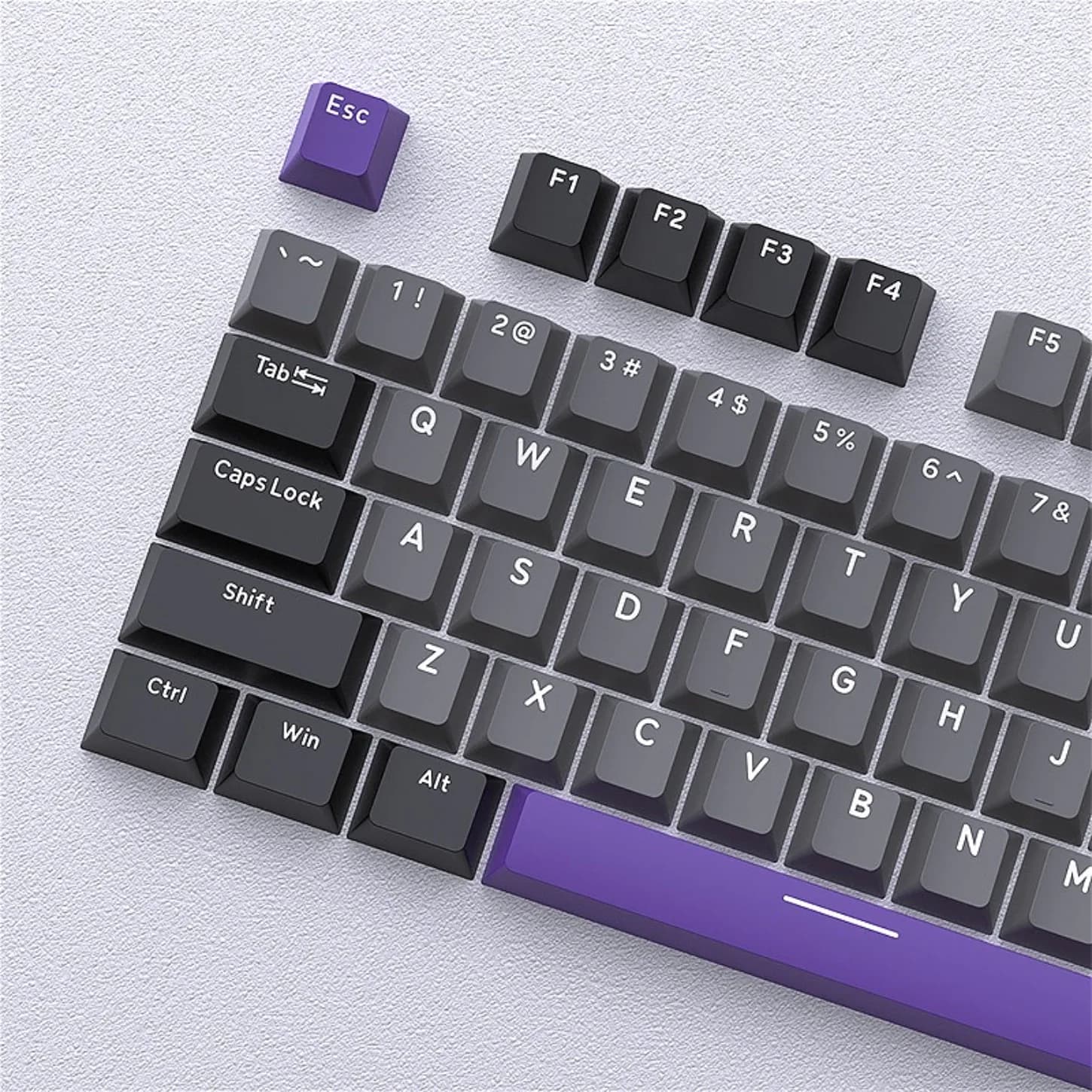 Set di 124 Tasti PBT Profilo Cherry Phantom, Combo Tricolore per Tastiera Meccanica con Switch Magnetici
