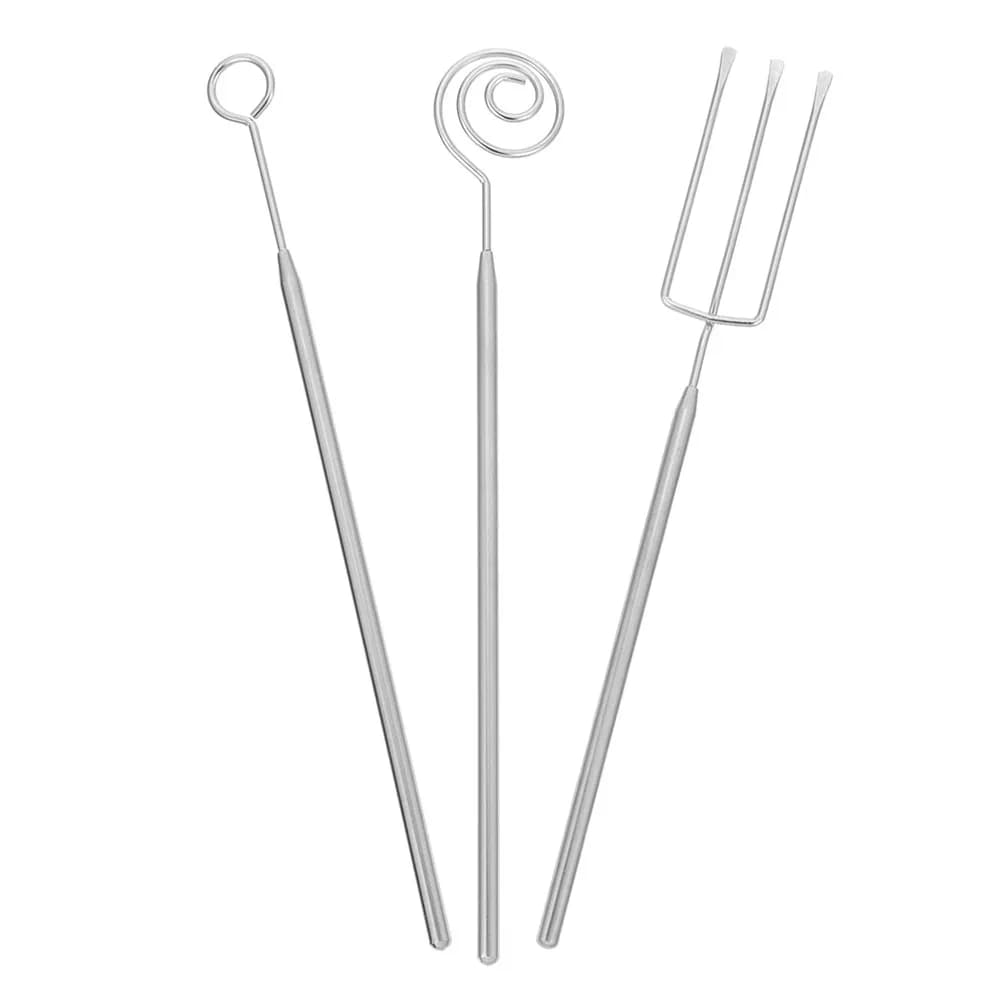 Set of 3 Stainless Steel Forks for Chocolate and Sweets, Tools for Fondue and Decoration Truffles