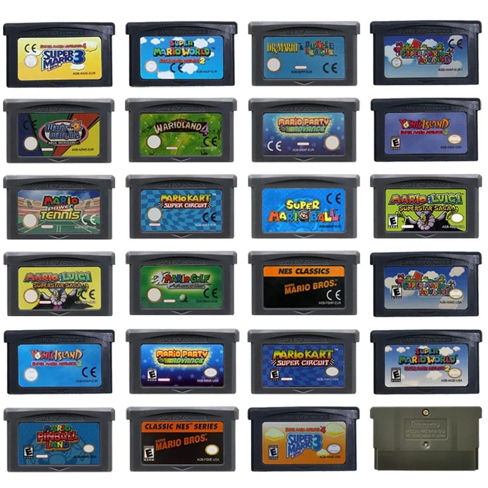•GBA Game Cartridge 32 Bit Video Game Console Card Series Super Advance Super Bros Kart For GBA/SP/DS