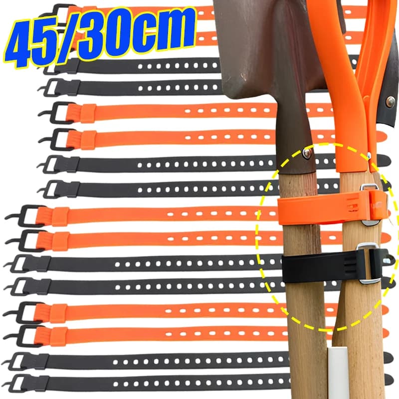 Cinghie riutilizzabili in silicone Fascette regolabili per l'organizzazione bagagli o carico Attrezzatura da esterno Strumenti di fissaggio rilasciabili da 30/45 cm
