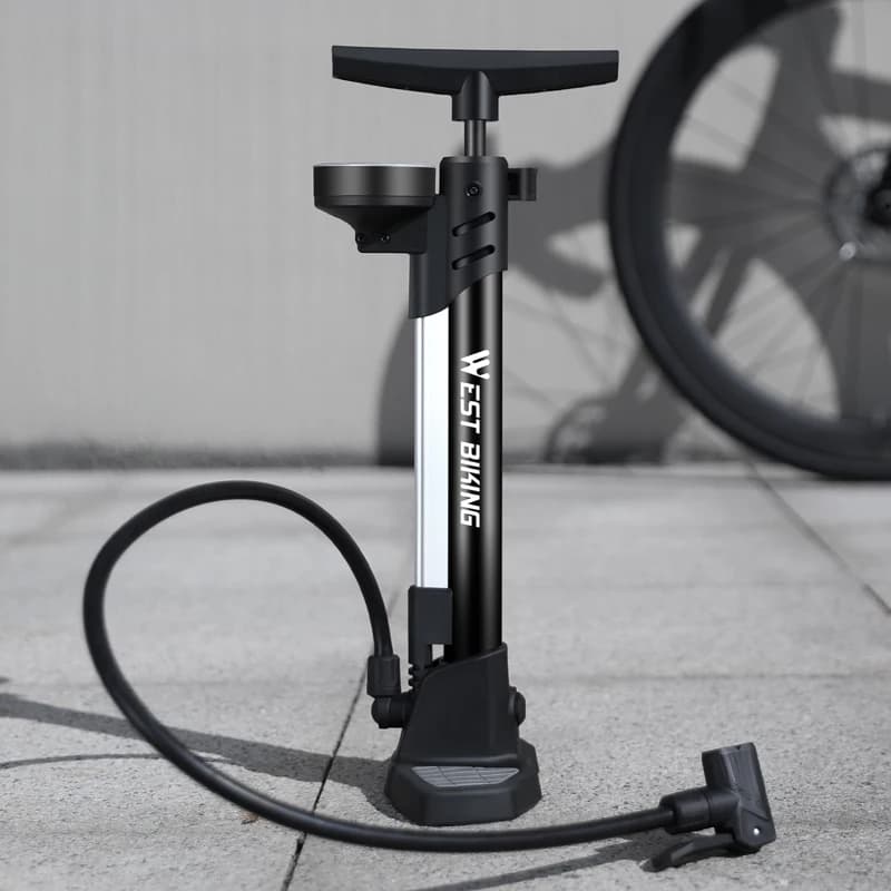 Pompa per Bicicletta WEST BIKING 160PSI ad Alta Pressione per MTB e Bici da Strada, Valvola Schrader e Presta
