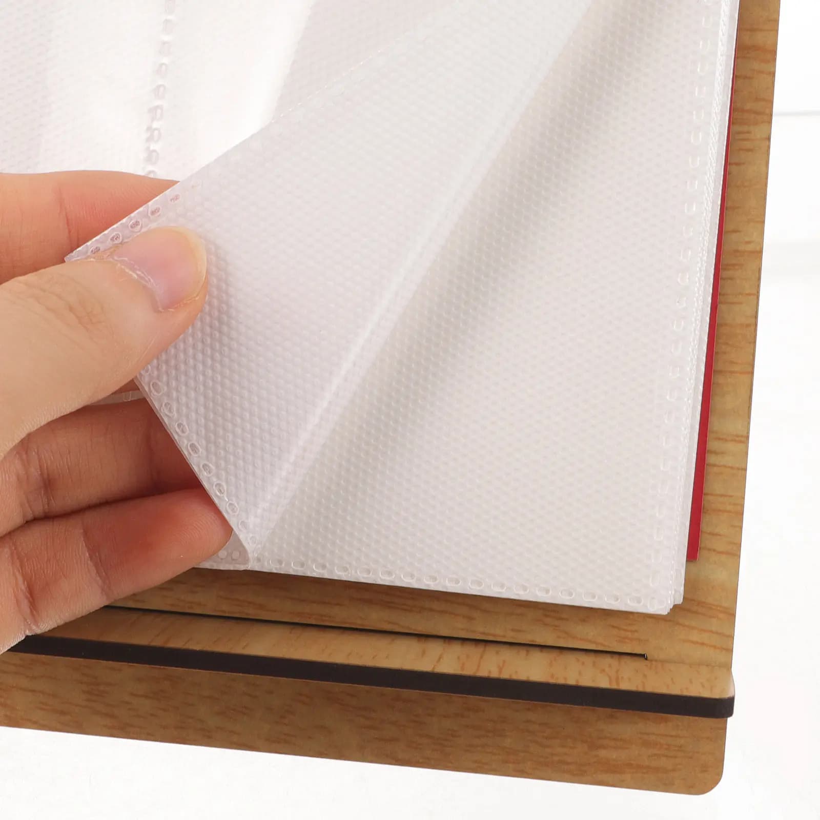 Mini Album Fotografico Stile Calendario da Tavolo, Espositore per Adesivi Unghie, Cornice Portafoto, Organizzatore da Scrivania Ribaltabile