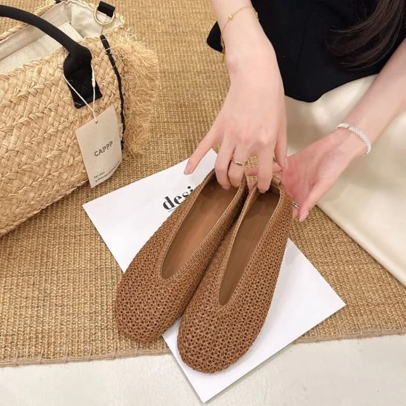 2026 New Niche Square-toe Flat-soled Deep-mouth Single Shoes British Slip-on Matte Loafers for Women
