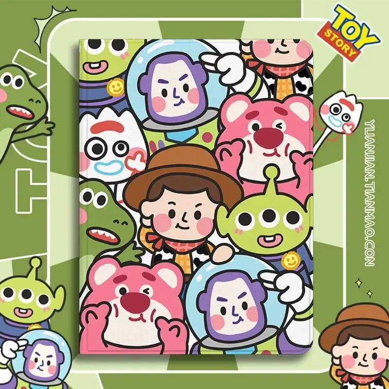 Custodia Colorata e Carina Toy Story per iPad Air 11, Custodia per iPad Pro 11 4 5 10.9in 12.9 M2 M3 M4 Mini 7 con Porta Matita